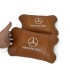 Комплект 2шт для підголівника Mercedes-Benz, виготовлених з натуральної коричневої шкіри. Комфорт в авто 
