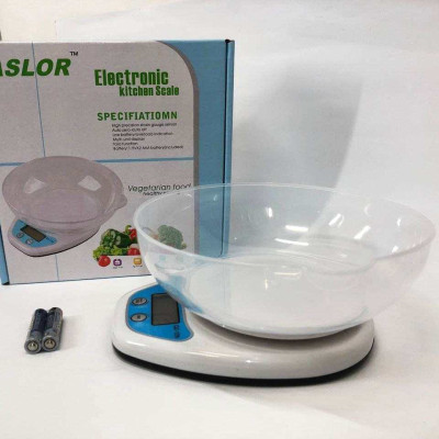 Ваги кухонні з чашею QZ-129A 5кг, електронні ваги для продуктів, ваги для зважування продуктів 