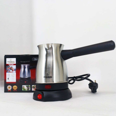 Електрична турка з ручкою Crownberg CB-9217 у металевому корпусі 0.5л електротурка на підставці Електрична турка з ручкою Crownberg CB-9217 у металевому корпусі 0.5л електротурка на підставці