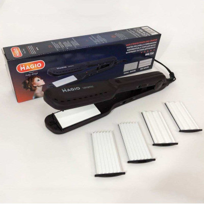 Щипці для волосся MAGIO MG-722 з насадками для гофре, Плойка вирівнювач, Випрямляч для волосся 2в1 Щипці для волосся MAGIO MG-722 з насадками для гофре, Плойка вирівнювач, Випрямляч для волосся 2в1