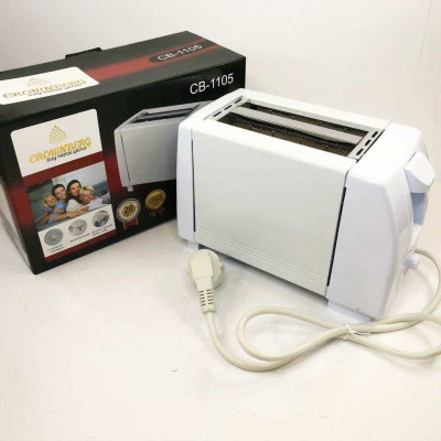 Тостер Crownberg CB-1105 з піддоном для крихт шість рівнів прожарювання, універсальний тостер кухонний 