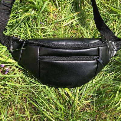 Сумка на пояс. Сумка через плече. бананка чоловіча / жіноча. Колір чорний Сумка на пояс. Сумка через плече. бананка чоловіча / жіноча. Колір чорний
