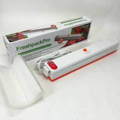 Вакууматор Freshpack Pro вакуумний пакувальник їжі, побутової. Колір помаранчевий 