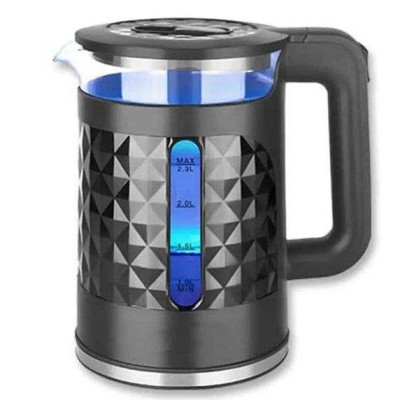 Електрочайник скляний Edenberg EB-83559 2.3л 1500Вт Black Електрочайник скляний Edenberg EB-83559 2.3л 1500Вт Black