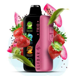 Elf Bar Trio 40000. Кисла полуниця Драконів фрукт (Sour Strawberry Dragonfruit)