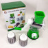 Овочерізка мультислайсер Tabletop Drum Grater Kitchen Master Терка для овочів та фруктів 3 насадки. Колір: зелений 