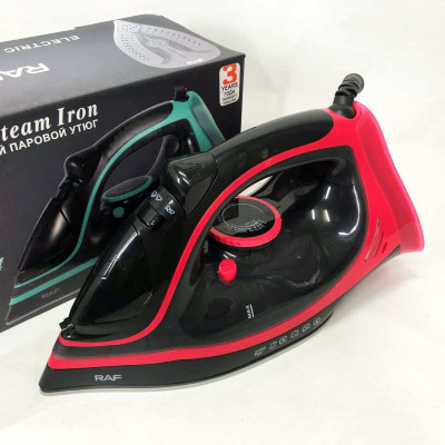 Праска парова RAF R.1250 з керамічною підошвою та функцією самоочищення 2200 Вт. Колір: червоний 