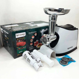 Електром'ясорубка з соковижималкою Rainberg RB-674 3000Вт, електром'ясорубка для шатківниці, потужна м'ясорубка