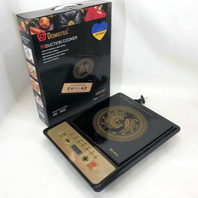 Настільна плита Domotec MS-5833 Однокомфортна Індукційна, електроплита 2000 Вт, плита домашня 
