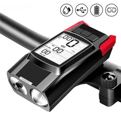 Велофара з комп'ютером та сигналом BK-1920-2T6 велоліхтар із виносною кнопкою, Велоліхтар із водозахистом 