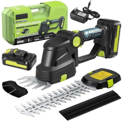 Акумуляторні ножиці кущоріз Krafftec 2 в 1 два акумулятори зарядний пластиковий кейс 