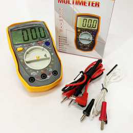 Мультиметр HAOYUE DT-33C Вимірювання: V (AC/DC), A (AC/DC), Ω, hFE, дзвінки. Функції: Data Hold, тест діодів Мультиметр HAOYUE DT-33C Вимірювання: V (AC/DC), A (AC/DC), Ω, hFE, дзвінки. Функції: Data Hold, тест діодів