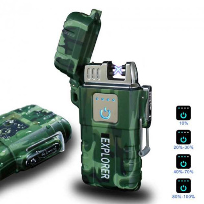 Запальничка імпульсна JL317 Explorer, Вітрозахисна запальничка, Запальничка юсб з гравіюванням 