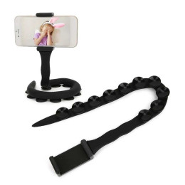 Гнучкий тримач для телефону з універсальними присосками Cute Worm Lazy Holder. Колір: чорний Гнучкий тримач для телефону з універсальними присосками Cute Worm Lazy Holder. Колір: чорний