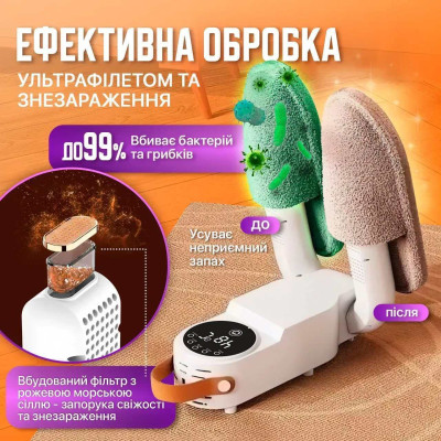 Антибактеріальна сушарка для взуття Shoe Dryer LSF-006 ультрафіолетова електросушарка з таймером Антибактеріальна сушарка для взуття Shoe Dryer LSF-006 ультрафіолетова електросушарка з таймером