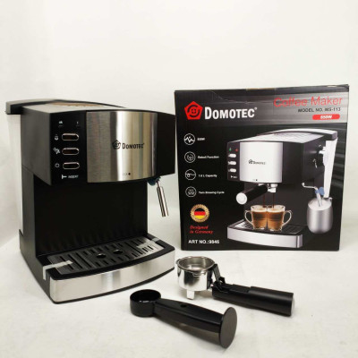 Рожкова кавомашина кавоварка Domotec MS-113 1.6л 15 Бар 850Вт Рожкова кавомашина кавоварка Domotec MS-113 1.6л 15 Бар 850Вт