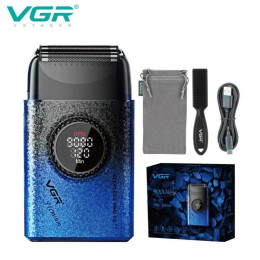 Електробритва VGR V-377 BLUE шейвер, Електрична акумуляторна бритва для гоління, шейвер чоловічий