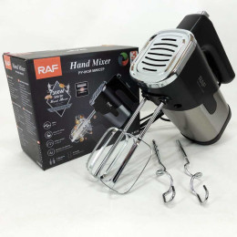 Міксер ручний на кухню RAF R-6630 5 швидкостей 2 насадки 300 W, двовінчиковий міксер, міксер для збивання