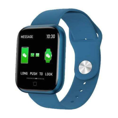 Smart Watch T80S, два браслети, температура тіла, тиск, оксиметр. Колір: синій 