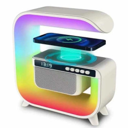 Нічний акумуляторний RGB G3 з бездротовою зарядкою 15W і Bluetooth колонкою 3W Настільна смарт лампа Нічний акумуляторний RGB G3 з бездротовою зарядкою 15W і Bluetooth колонкою 3W Настільна смарт лампа