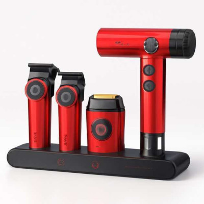 Набір VGR STEPLERSS RPO 4 IN 1 RED, триммер, машинка для стрижки, електробритва, фен Набір VGR STEPLERSS RPO 4 IN 1 RED, триммер, машинка для стрижки, електробритва, фен