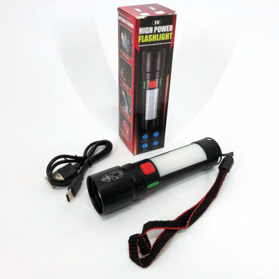 Пошуковий ліхтар із зумом білого та червоного світла USB-C зарядка 