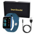 Smart Watch T80S, два браслети, температура тіла, тиск, оксиметр. Колір: синій 