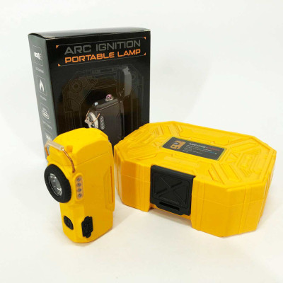 Багатофункціональний армійський ліхтар D50-SMD - індикація заряду, запальничка. Колір: жовтий 