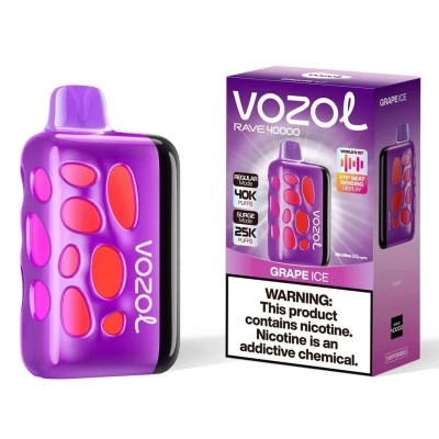 Vozol Rave 40000. Виноград (Grape Ice) 