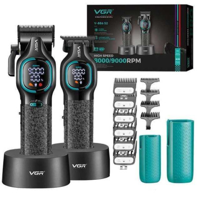Комплект для стрижки VGR 2 в 1 V-886 S2 BLACK, акумуляторна машинка та триммер Комплект для стрижки VGR 2 в 1 V-886 S2 BLACK, акумуляторна машинка та триммер