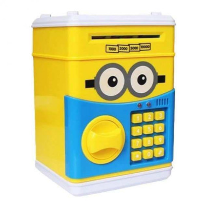 Дитяча скарбничка-сейф UKC електронна Minion з кодовим замком та купюроприймачем Банкомат для грошей Міньйон Дитяча скарбничка-сейф UKC електронна Minion з кодовим замком та купюроприймачем Банкомат для грошей Міньйон
