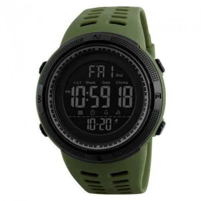 Годинник наручний чоловічий SKMEI 1251AG ARMY GREEN, годинник наручний електронний тактичний. Колір: зелений 