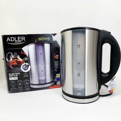 Чайник електричний з нержавіючої сталі Adler AD 1216 1.7L 2200Вт Чайник електричний з нержавіючої сталі Adler AD 1216 1.7L 2200Вт
