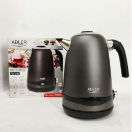 Чайник металевий Adler AD 1295 1.7л 1850Вт електричний з терморегулятором 40-100 ° С Gray Чайник металевий Adler AD 1295 1.7л 1850Вт електричний з терморегулятором 40-100 ° С Gray