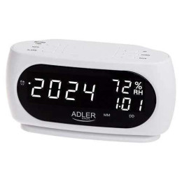 Настільний годинник-будильник Adler AD 1186 White Настільний годинник-будильник Adler AD 1186 White