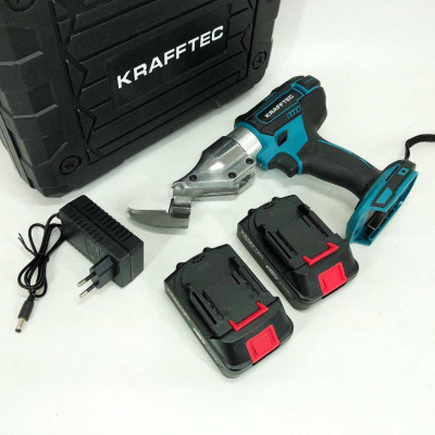 Ножиці акумуляторні по металу в кейсі Krafftec DJS130R, 2 акб 36V/5AP 