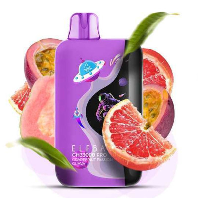 Elf Bar GH 33000 PRO. Грейпфрут Гуава (Grapefruit Passion Guava) 