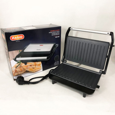 Професійна сендвічниця Magio MG-364 з антипригарним покриттям та індикатором нагрівання 