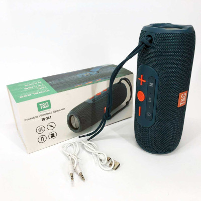 Портативна колонка Bluetooth TG341 зі шнурком, Бездротова колонка портативна потужна. Колір: синій 