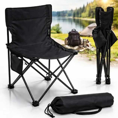 Туристичний розкладний стілець крісло з підсклянником для пікніка та риболовлі 