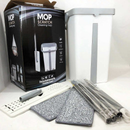 Швабра велика з відром комплект Scratch Cleaning Easy Mop з автоматичним віджиманням та складною ручкою Швабра велика з відром комплект Scratch Cleaning Easy Mop з автоматичним віджиманням та складною ручкою