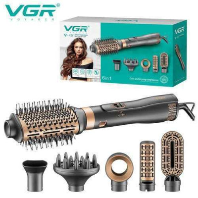 Фен стайлер для укладання та завивки волосся VGR V-491 6 в 1, Professional, 1000 Вт, Фен з насадками Фен стайлер для укладання та завивки волосся VGR V-491 6 в 1, Professional, 1000 Вт, Фен з насадками