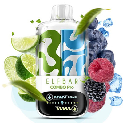 ELF BAR Combo Pro 30000 Лайм Синя малина (Lime Blue Razz) 