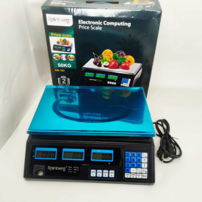 Ваги торгові з лічильником ціни та платформою Rainberg RB-302 до 50кг 