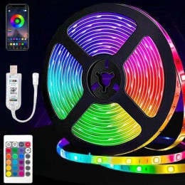 Светодиодная лента USB 6060 5м с динамическими режимами Светодиодное RGB освещение на самоклейке с пультом