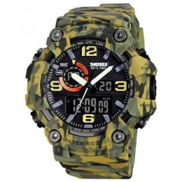 Годинник наручний чоловічий SKMEI 1520CMGN CAMO GREEN, годинник військовий чоловічий, для військовослужбовців. Колір: камуфляж Годинник наручний чоловічий SKMEI 1520CMGN CAMO GREEN, годинник військовий чоловічий, для військовослужбовців. Колір: камуфляж