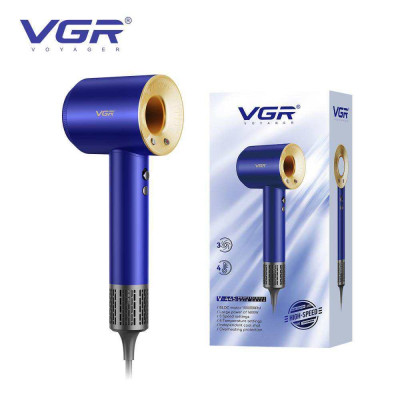 Фен професійний VGR V-445 BLUE, 3 рівні обдування, 4 рівні температури 1600Вт Фен професійний VGR V-445 BLUE, 3 рівні обдування, 4 рівні температури 1600Вт