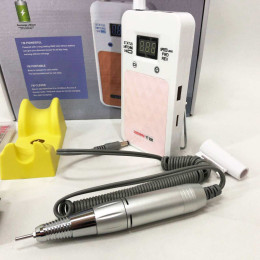 Портативний фрезер для нігтів Nail Drill YT-928 акумуляторний з індикатором заряду на 35 000 оборотів. Колір: білий Портативний фрезер для нігтів Nail Drill YT-928 акумуляторний з індикатором заряду на 35 000 оборотів. Колір: білий