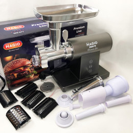 М'ясорубка MAGIO MG-271 Premium Line, Електрична м'ясорубка з насадками, Електром'ясорубка для шатківниці М'ясорубка MAGIO MG-271 Premium Line, Електрична м'ясорубка з насадками, Електром'ясорубка для шатківниці