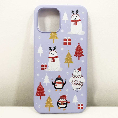Чохол Apple Iphone 12 Pro Max. Різдво. Колір: фіолетовий Чохол Apple Iphone 12 Pro Max. Різдво. Колір: фіолетовий